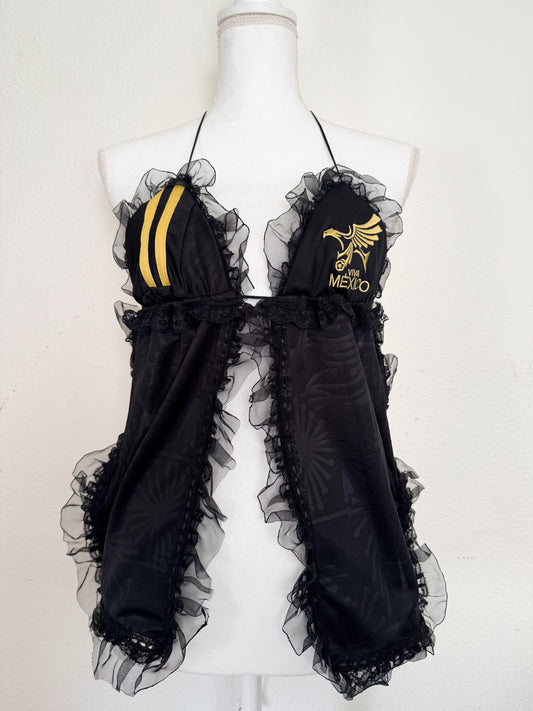 BLACK MX HALTER TOP